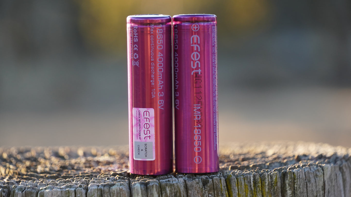 18650 4000mAh 10A High-Capacity Battery - 2 pack